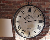 Prime Furniture - Ashley Furniture - Augustina Wall Decor - Wall Clock / Antique Black - A8010110